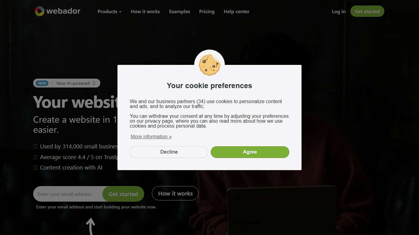 Create Your Own Website 2026 | Free .COM domain - Webador - Webador